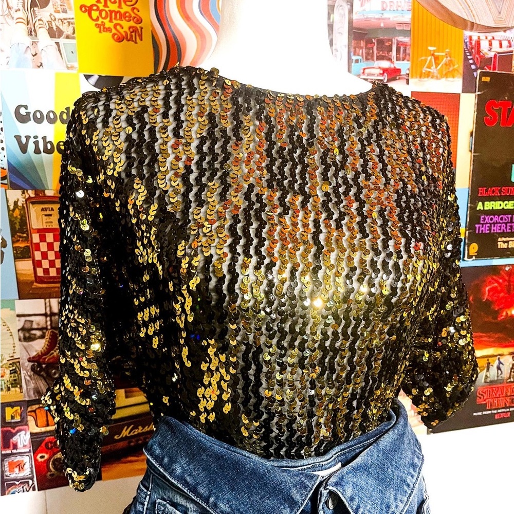 Vintage Anthony Sicari Sequin Blouse - Picture 1 of 3